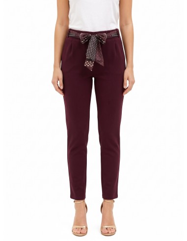 Skinnybroek van polyviscose met elastiek aan de achterkant en sjaaltje met logo Rinascimento