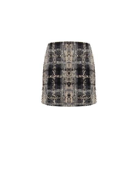 Bouclé-tweed minirok met lurex van Rinascimento