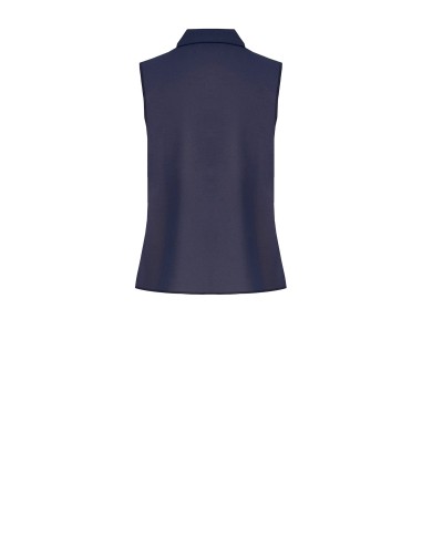 Getailleerde blouse van georgette met strikdas en juweeldetail van Rinascimento