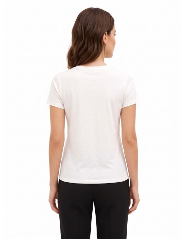 Regular T-shirt van katoen met geborduurd Rinascimento-logo