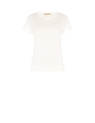 Regular T-shirt van katoen met geborduurd Rinascimento-logo