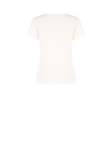Regular T-shirt van katoen met geborduurd Rinascimento-logo