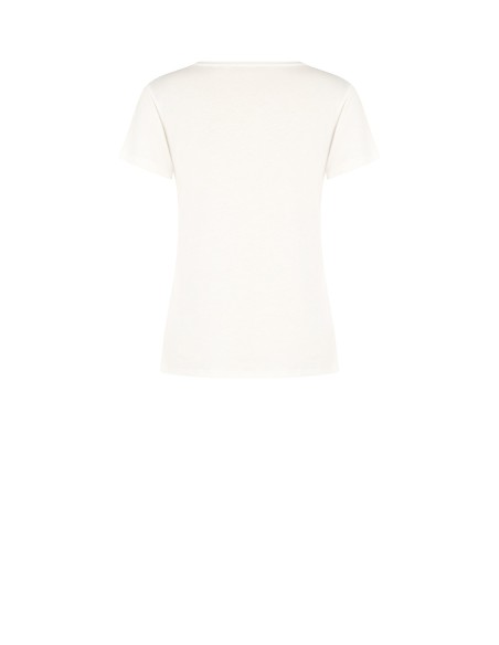 Regular T-shirt van katoen met geborduurd Rinascimento-logo