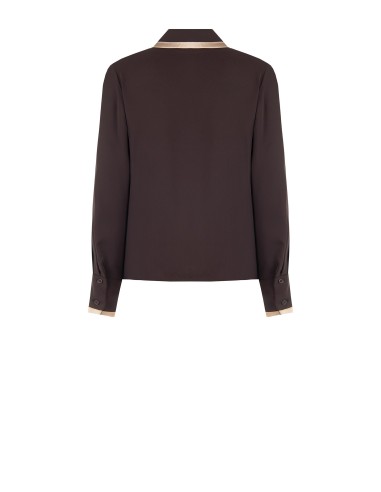 Matte satijnen blouse met contrasterende details Rinascimento