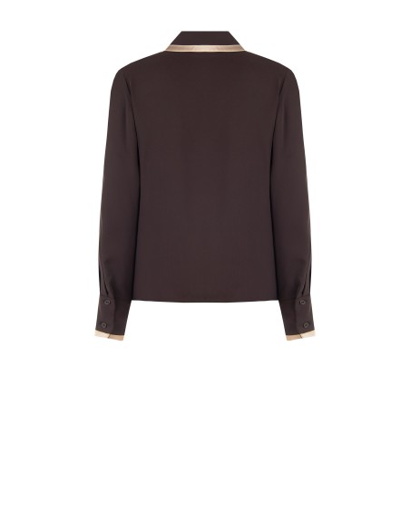 Matte satijnen blouse met contrasterende details Rinascimento