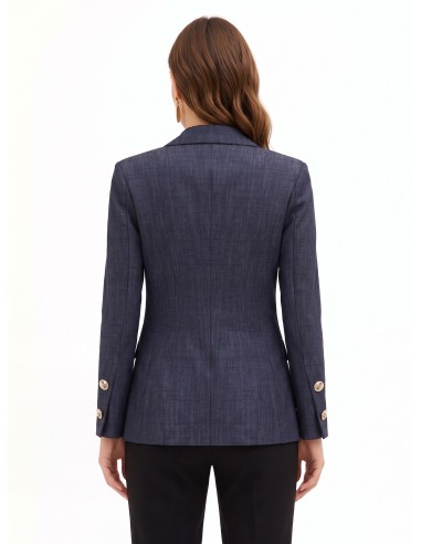 Blazer van Milano-tricot met Rinascimento-logoknopen