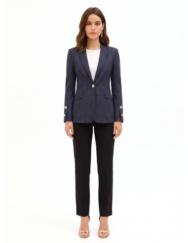 Blazer van Milano-tricot met Rinascimento-logoknopen