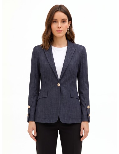 Blazer van Milano-tricot met Rinascimento-logoknopen