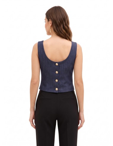 Kort getailleerd vest met punt, van Milano-tricot, Rinascimento