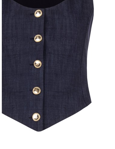 Kort getailleerd vest met punt, van Milano-tricot, Rinascimento