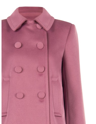 Korte oversized wollen jas met bijpassende knopen Rinascimento