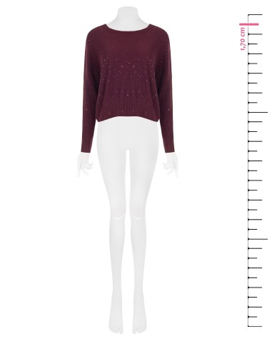 Oversized trui met pailletten Rinascimento