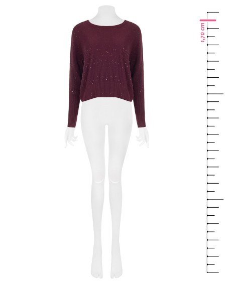 Oversized trui met pailletten Rinascimento