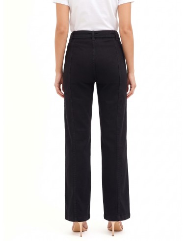 Wide leg-jeans met geïntegreerde tailleband en middennaden van Rinascimento