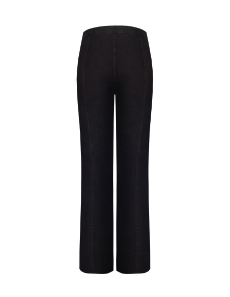 Wide leg-jeans met geïntegreerde tailleband en middennaden van Rinascimento