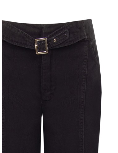 Wide leg-jeans met geïntegreerde tailleband en middennaden van Rinascimento