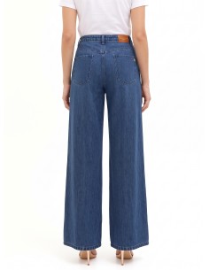 Wide-legjeans met grote plooien van Rinascimento 2