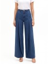 Wide-legjeans met grote plooien van Rinascimento