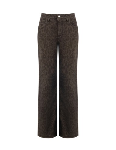 Wide leg-jeans met stretch en vlekken Rinascimento