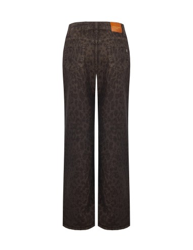 Wide leg-jeans met stretch en vlekken Rinascimento