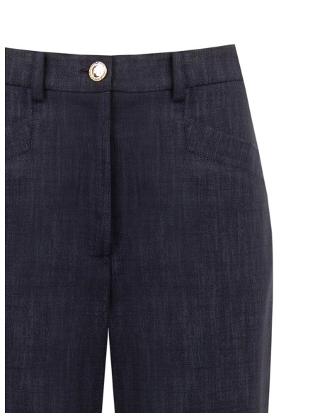 Rinascimento wijde broek van Punto Milano-stof