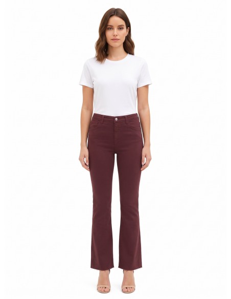 Flared stretchjeans met onafgewerkte zomen Rinascimento