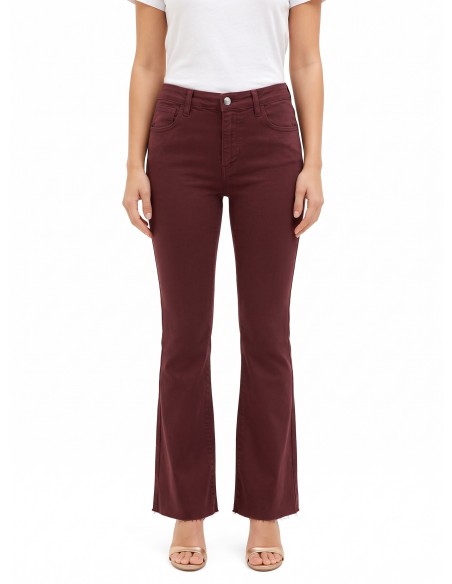 Flared stretchjeans met onafgewerkte zomen Rinascimento