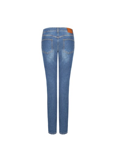 Straight jeans met stretch, medium wash, Rinascimento