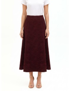 Lange uitlopende jacquardrok met lurex van Rinascimento