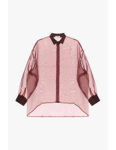 Transparante oversized blouse met wijde mouwen Dixie 2
