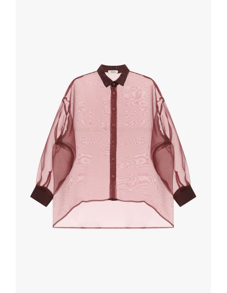 Transparante oversized blouse met wijde mouwen Dixie