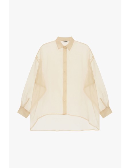 Transparante oversized blouse met wijde mouwen Dixie