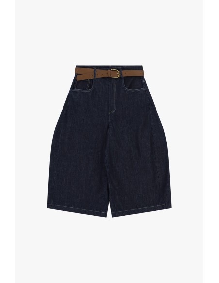 Short met hoge taille, riem en wijde pijpen Dixie