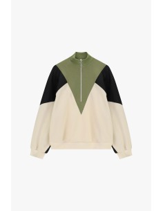 Sweatshirt zonder capuchon met rits en geometrische details Dixie 2