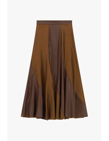 Uitlopende midirok met asymmetrische inzetstukken Dixie
