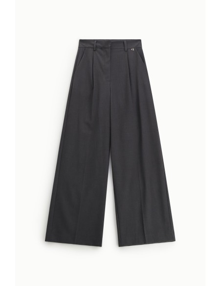 Dixie Palazzo-broek met hoge taille en plooien