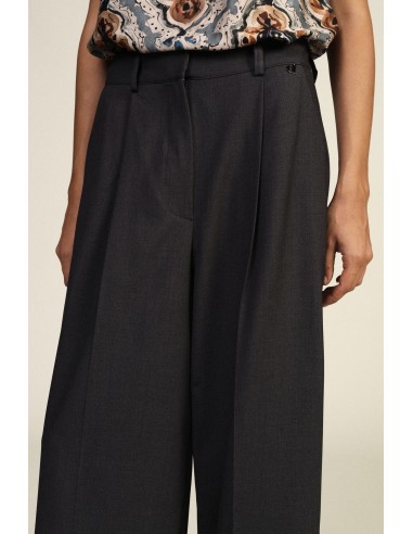 Dixie Palazzo-broek met hoge taille en plooien