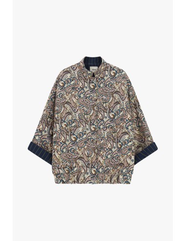 Bomberjack met paisleyprint en wijde mouwen Dixie