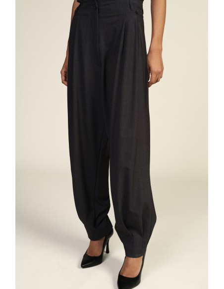 Wijde broek met plooien aan de voorkant en normale taille Dixie
