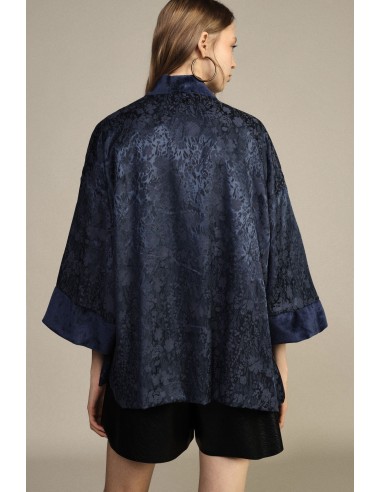 Ruime jacquard-dusterjas met contrasterende biezen van Dixie