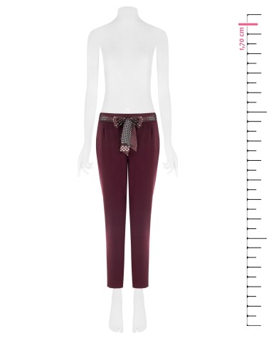 Skinnybroek van polyviscose met elastiek aan de achterkant en sjaaltje met logo Rinascimento
