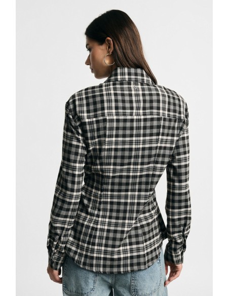 Geruite blouse met trekkoorden aan de zijkanten, alstublieft