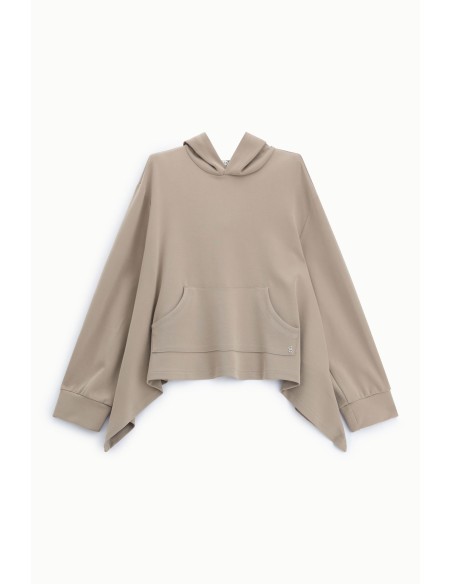 Hoodie met asymmetrische zoom alstublieft