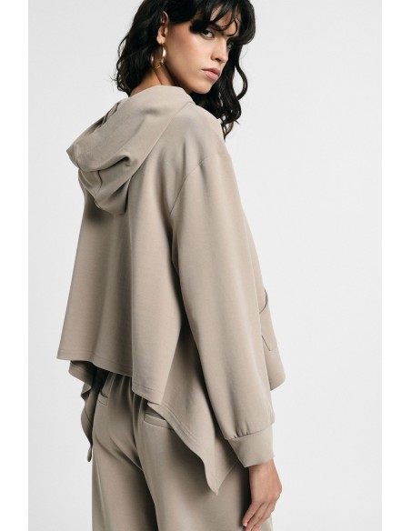 Hoodie met asymmetrische zoom alstublieft