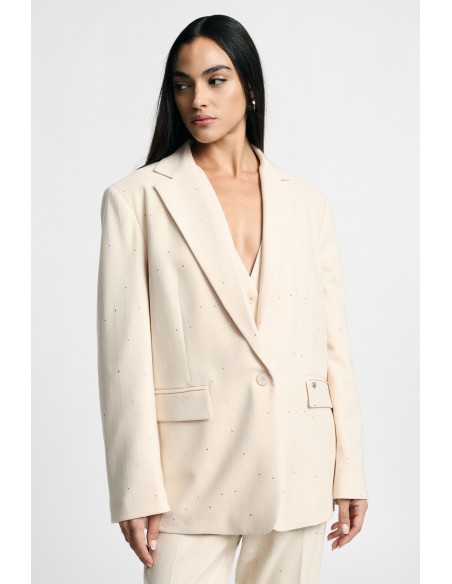 Regular-fit blazer met klepzakken en fijne strepen, alstublieft