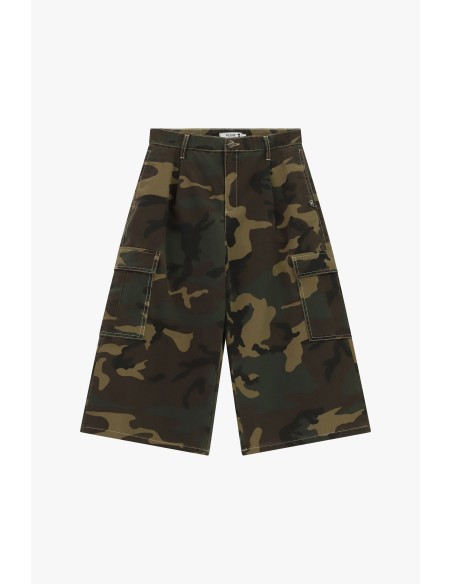 Camouflage Cargo-bermuda met zijzakken alstublieft