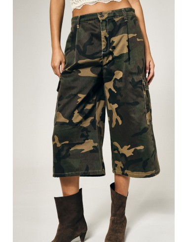 Camouflage Cargo-bermuda met zijzakken alstublieft