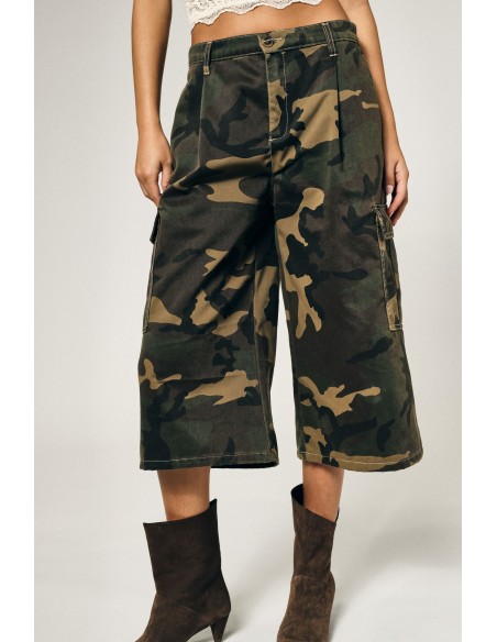 Camouflage Cargo-bermuda met zijzakken alstublieft