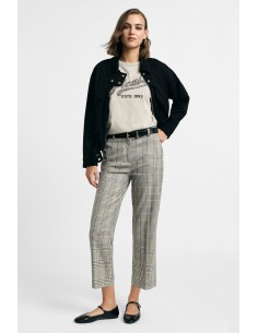 Geruite pantalon met rechte pijpen, alstublieft