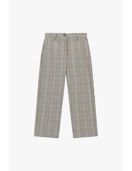 Geruite pantalon met rechte pijpen, alstublieft